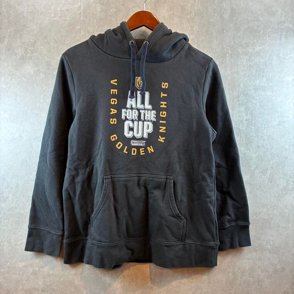 Nhl Women's Black and Grey Hoodie